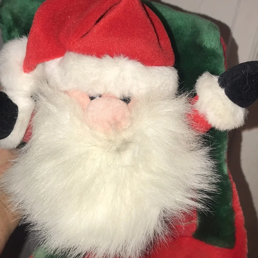 3D Santa Furry Christmas Stocking